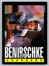 Rolf Benirschke Topps 1985 368 San Diego Chargers
