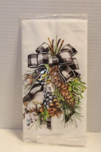 Neu! Mary Lake Thompson Chickadee Tannenzapfen Schleife Mehl Sack Handtuch 30x30 - Bild 1 von 5