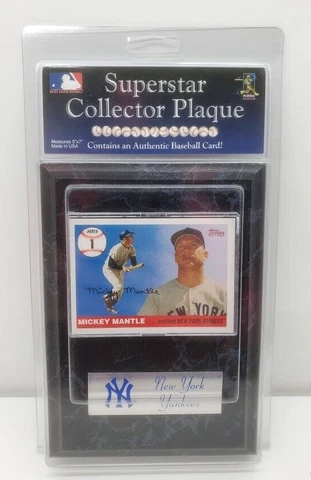 Superstar Collectors Authentic Plaque 5x7 New York Yankees Mickey Mantle #2 MLB Cover