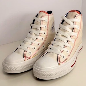 Pre-2003 New Converse Chuck Taylor All-Stars SZ M4/W6 White/Red Trim/ Blue Inner - Picture 1 of 11