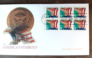 AMERICA'S SYMBOL BALD EAGLE SHIELD FLAG  1999 FLEETWOOD CACHET FDC BOOKLET UNADD - Picture 1 of 1