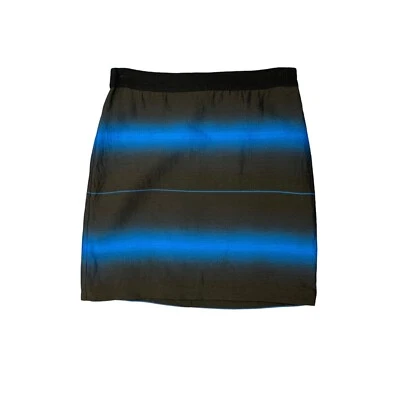 Юбка женская Marc by Marc Jacobs 2 черная Harbor Lida в полоску шелковая смесь сзади на молнии - Изображение 1 из 4