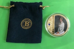 Simply Coins~ 2013 DIANA PORTRAITS OF A PRINCESS 40mm GOLD PLATED PROOF COIN - Picture 1 of 5