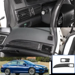 For Honda Accord 2014-2017 Black Wood Grain Console Center Dashboard Cover Trim - Picture 1 of 6