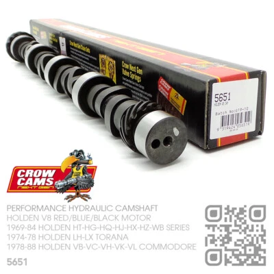 CROW CAMS 5651 HYDRAULIC CAMSHAFT V8 253 & 308 [HOLDEN HT-HG-HQ-HJ-HX-HZ-WB] - image 1 of 4