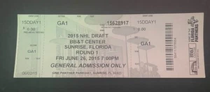 Boleto del draft de la NHL 2015 ronda 1 Connor McDavid Eichel 2 - Imagen 1 de 2