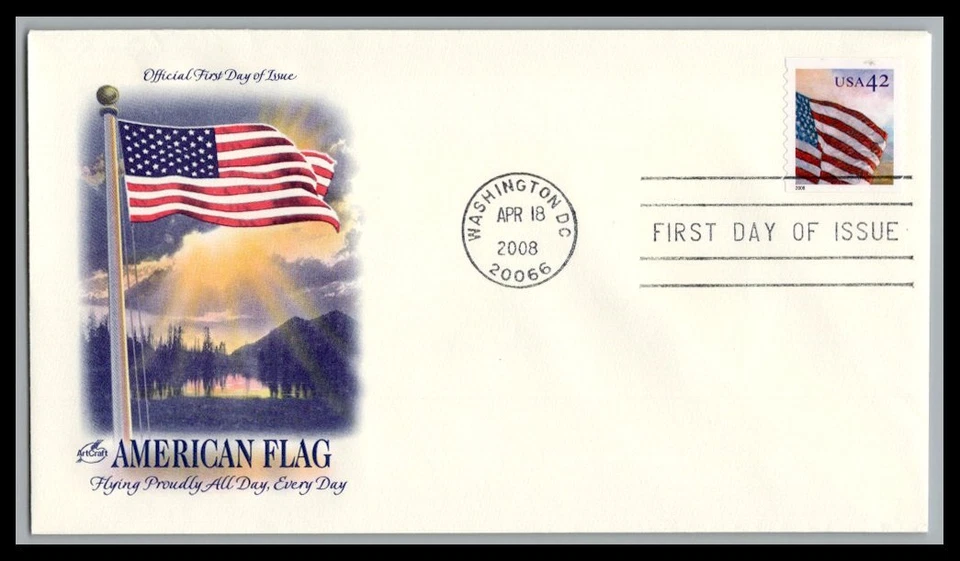 US FDC # 4234A 41c Flag at Dawn ArtCraft   2008, 9p3726 - Image 1 of 1