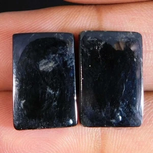 Wholesale 28.05Cts. Natural Specular Hematite Pair Cushion Cabochon Gemstone - Picture 1 of 3