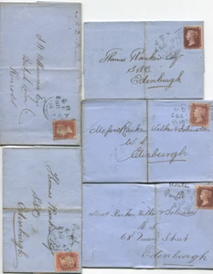 1857-59 Perthshire Experimental Duplex pmk - 5 different code letters A C D E F - Picture 1 of 3