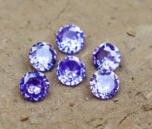 Piedra preciosa suelta redonda CORTADA 6 piezas 5,9 mm faceta amatista certificada 7 quilates personalizada gratis - Imagen 1 de 6