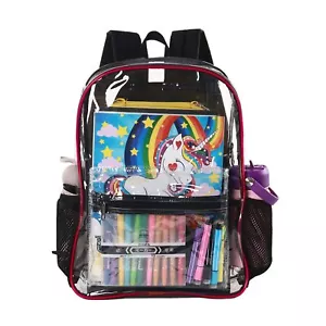 Clear Backpack Heavy Duty See Through Backpack PVC Transparent Backpack - Picture 1 of 7