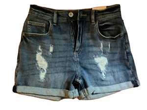 New Girls Size 16 Mini Mom Denim Shorts By Justice - Picture 1 of 5