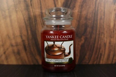 VELA YANKEE 22 oz. *BELEZA RARA* CHALEIRAS DE COBRE BRILHANTES, NUNCA QUEIMADAS - Imagem 1 de 2