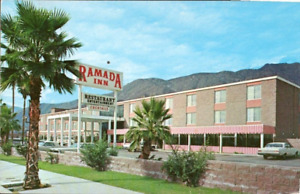 Palm Springs California The Ramada Inn Old Cars c1960s Vintage Postcard