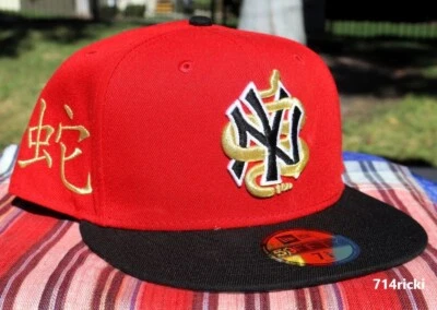 2025 MLB Lunar New Year New York Yankees Hat Fitted New Era 59FIFTY Official - Image 1 of 4