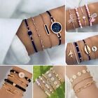 Fashion Women Jewelry Set Rope Natural Stone Crystal Chain Bracelets Gift New