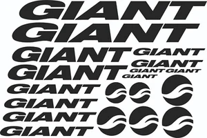 KIT 19 ADESIVI GIANT ADESIVI BICI STICKERS BIKE MTB BDC BICICLETTA PRESPAZIATI - Foto 1 di 1