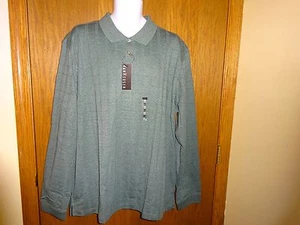 NEW MEN'S VAN HEUSEN GREEN CASUAL SHIRT SIZE XXL MSP $54.00 LONG SLEEVES - Picture 1 of 3