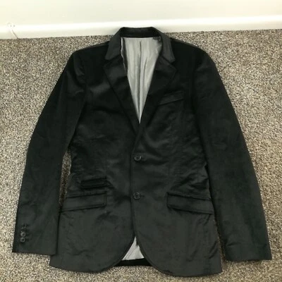Armani Exchange Sport Coat Blazer Jacket Velvet Black Mens Small / 36S - Image 1 of 4