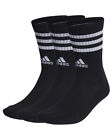  Adidas Socks Socks Black Cotton 3-Strip Cushioned, 3 Pairs 