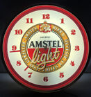 Vintage Amstel Light Beer Clock Wall Clock Light Up Tested & Working