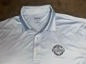 Oxford Golf PGA National Resort Shirt Mens Blue Polo Short Sleeve - XL - Picture 1 of 13