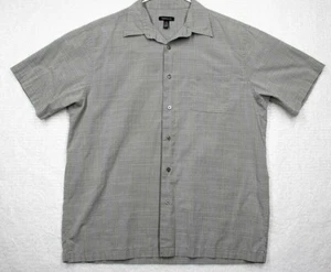 Van Heusen Men's Short Sleeve Shirt Large Button Up Gray - Picture 1 of 5