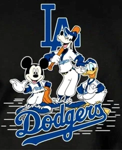 (2) Los Angeles Dodgers Mickey Mouse & Friends Vinyl Stickers 4.8x4 Decals - Picture 1 of 1