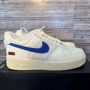 Nike Damen Air Force 1 '07 Sherpa Fleece Sail Racer blau DO6680 100 Größe 9 - Bild 1 von 6
