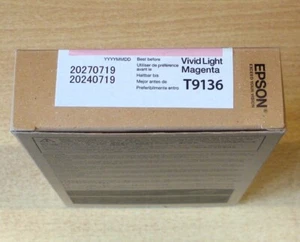 ORIGINAL EPSON T9136 Vivid Light Magenta Patrone 200ml ORIGINAL Tinte C13T913600 - Bild 1 von 4