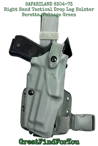 SAFARILAND® 6304-73 ALS®/SLS Drop Leg Tactical Holster, RH, Foliage, Beretta - Picture 1 of 8