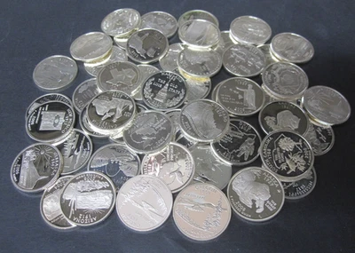 (Large Roll of 50) 90% Silver Proof Statehood Quarters Various States/Dates - Image 1 of 4