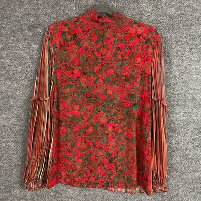 Anthropologie Blank London Women's Small Mock Neck Floral Print  Viscose Top - Image 1 of 4