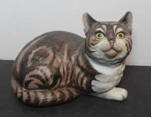 Vintage 1982 "Fascination" by Eric Tenney Franklin Mint LE Cat Figure Hand Paint - Picture 1 of 7