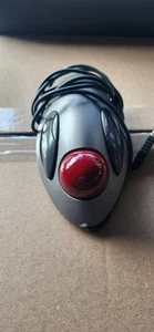 Logitech Trackman Marble T-BC21 Gray USB Wired Optical Trackball Mouse TESTED - Picture 1 of 1