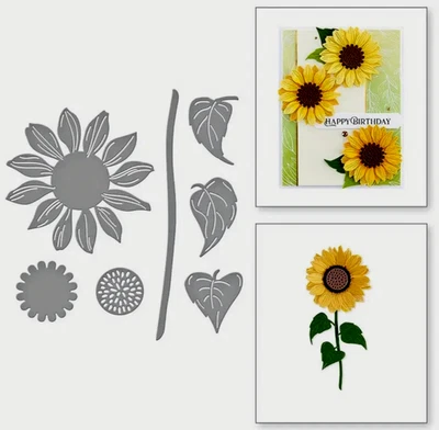 Beautiful Sunflower Metal Cutting Die Set , Scrapbooking , Embossing , DIY. U 17 - Image 1 of 4