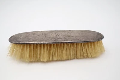 "Antiguo cepillo de tocador de plata esterlina 6"" cepillo grabado Art Deco de plata maciza" Foto 1 de 4