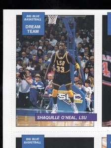 1991  Big Blue College Dream Team Set LSU SHAQUILLE O'NEAL very 1st card MINT - Picture 1 of 8