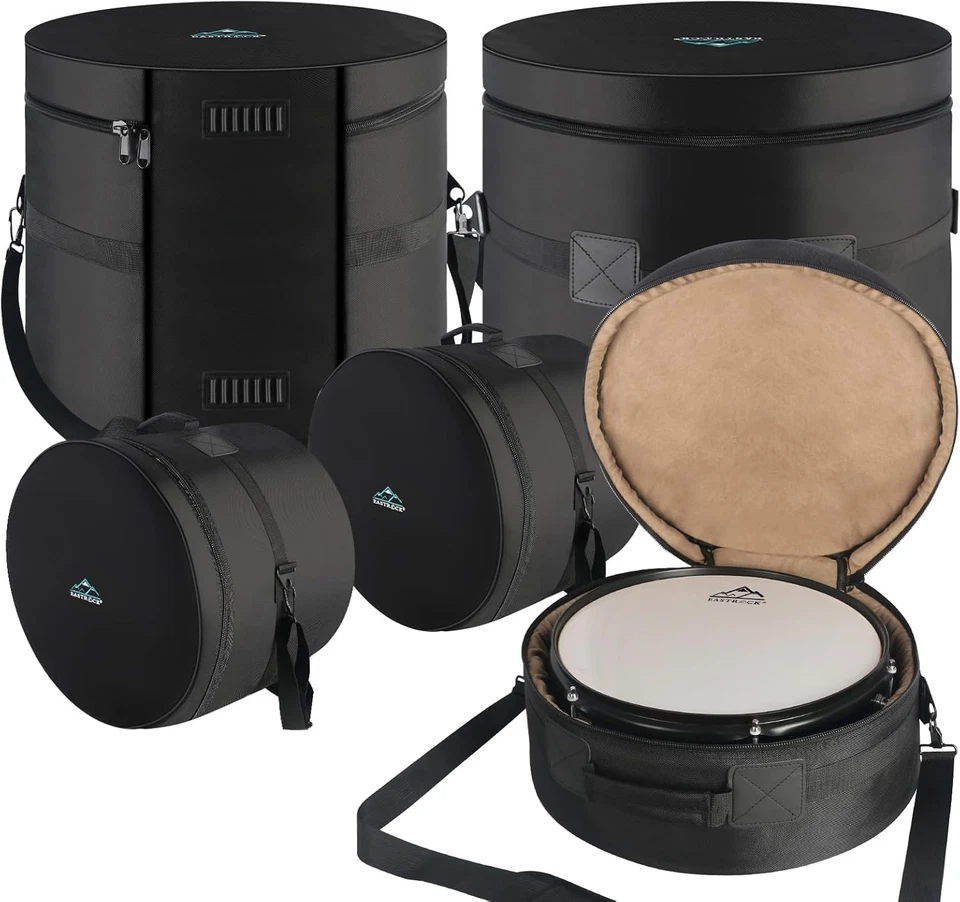 Juego de bolsa de batería de 5 piezas para Tom de 12", Tom de 10", Caja de 14", Tom de piso de 16", Bajo de 22" Foto 1 de 4