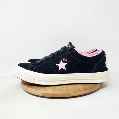 Zapatillas deportivas Converse One Star Ox Hello Kitty para mujer 8 negras gamuza rosa Foto 1 de 4