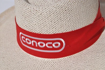 Винтажная Новая, Неиспользованная Соломенная Шляпа Conoco с Обручом для Головы Газовый Сервис Классические Сувениры - Изображение 1 из 4