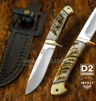 Model # 5882 Custom Full Tang Skinning Knife Hand Made By Impact Cutlery | D2 - Image 1 of 4