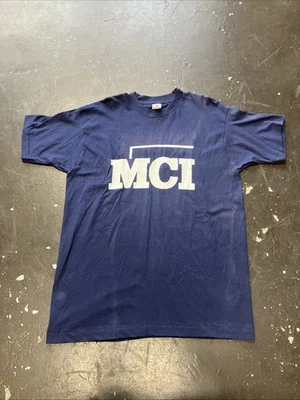 Camisa de Colección Años 80 MCI Telecommunications Corporation Puntada Única Azul FOTL XL Foto 1 de 4