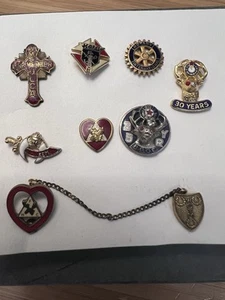 COLLECTION OF FRATERNAL LAPEL PINS BPOE MOOSE LODGE SHRINER MORE!  G653 - Picture 1 of 11
