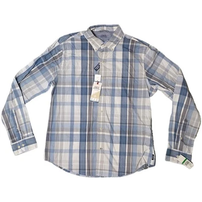 IZOD Saltwater Relaxed Classics Slim Fit Plaid Button Down Shirt Men Large (AA) - Image 1 of 4