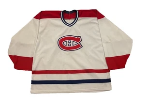 Vintage 90s CCM Maska Mens NHL Montreal Canadiens Jersey White Size Large - Picture 1 of 6