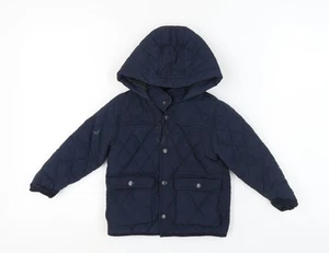 Next Boys Blue Quilted Hooded Jacket 2-3 Years - Picture 1 of 12