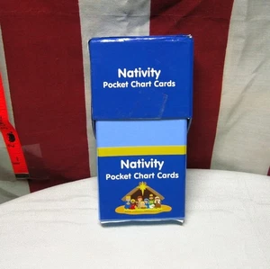 NATIVITY POCKET CHART CARDS Christian set Baby Jesus card game Merry Christmas - Picture 1 of 2