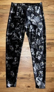 BlackMilk Leggings Donna XL Velluto Gufo Volpe Gatto Aquila Lupo Velluto Nero Grigio - Foto 1 di 10