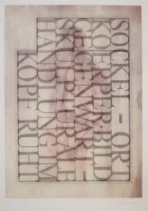 Franz Erhard Walther Modellierung Sprachsockel Konzeptkunst signiert Offset 1999 - Picture 1 of 2